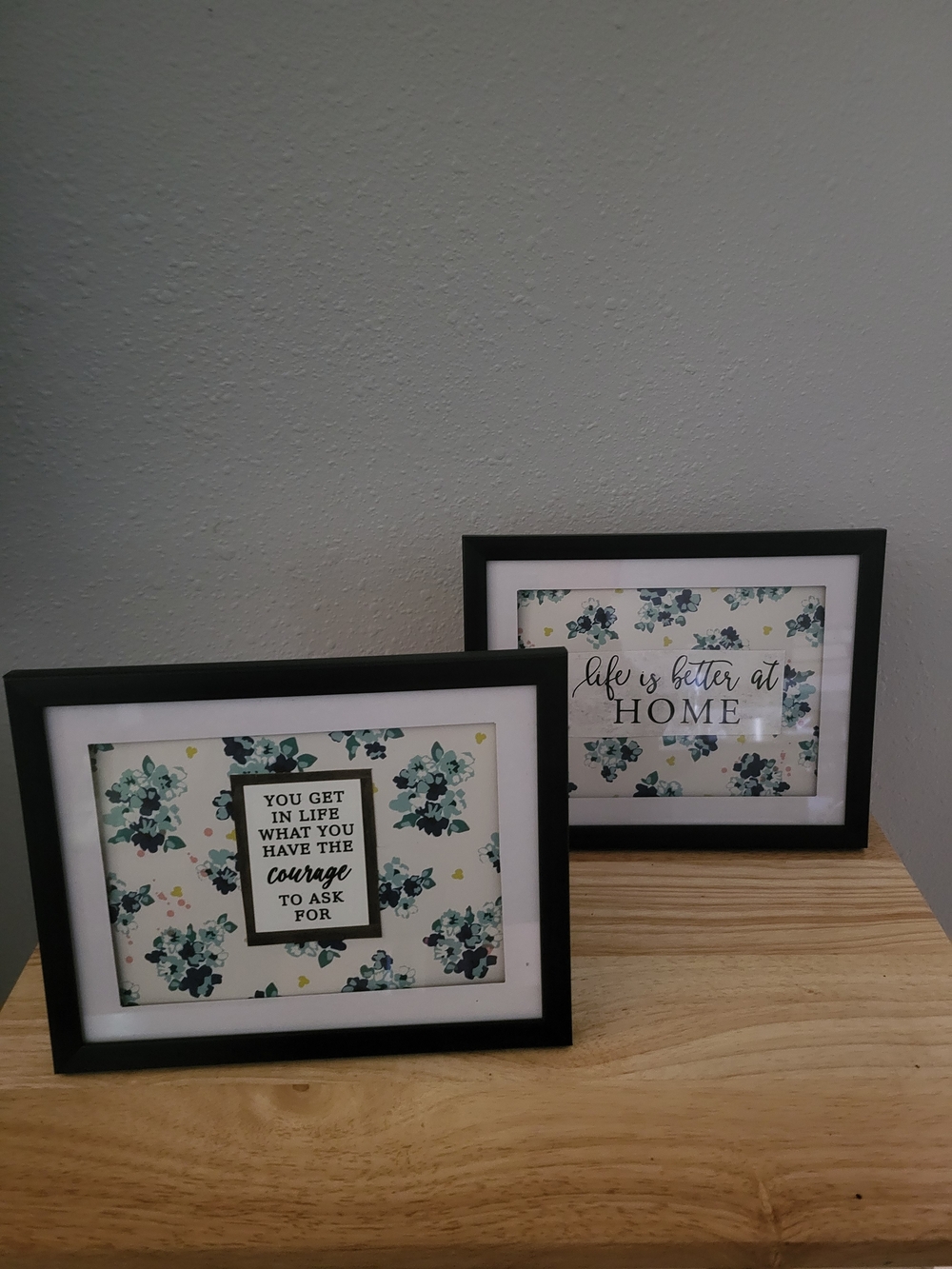 Black Framed Floral Wall Art Set - Home Accents